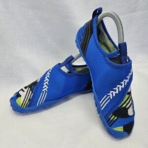 UBFEN Water Shoes Kids Sz 3 35 Blue Camo Aqua Socks Beach Pool Swim Barefoot
